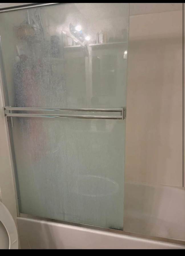 Shower Door Restoration before
